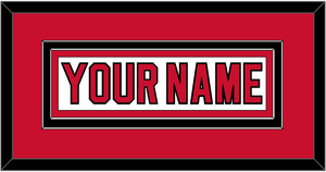 New Jersey Nameplate - Home White (1992-2007) - Double Mat 2