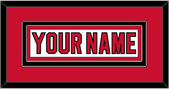 New Jersey Nameplate - Home White (1992-2007) - Double Mat 2