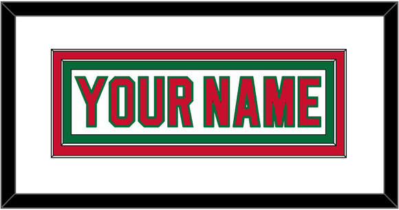 New Jersey Nameplate - Heritage White - Double Mat 1