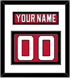 New Jersey Nameplate & Number (Back) - Home Red - Double Mat 1