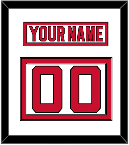 New Jersey Nameplate & Number (Back) - Home White (1992-2007) - Signature Tier 1