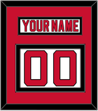 New Jersey Nameplate & Number (Back) - Home White (1992-2007) - Double Mat 2