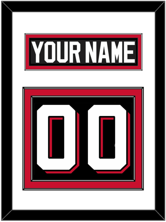 New Jersey Nameplate & Number (Back) - Alternate Black - Signature Tier 1