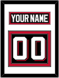 New Jersey Nameplate & Number (Back) - Alternate Black - Double Mat 1