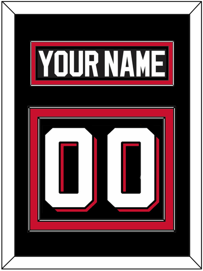 New Jersey Nameplate & Number (Back) - Alternate Black - Signature Tier 2