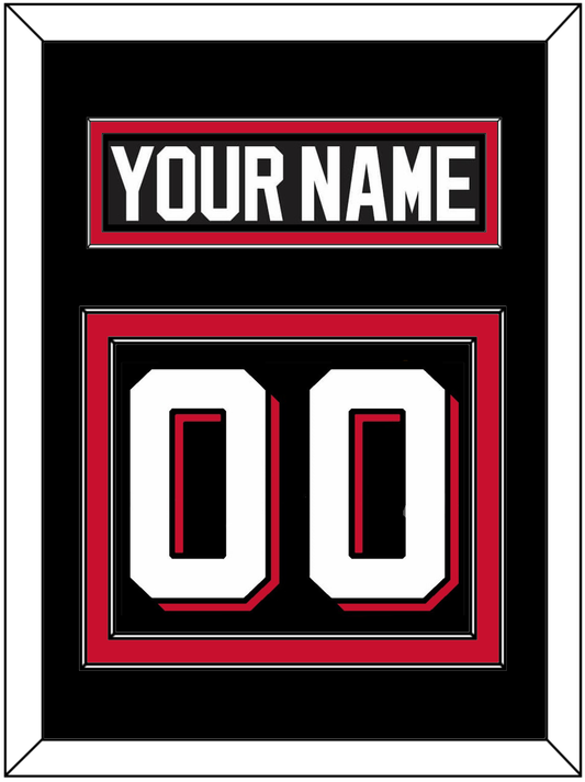 New Jersey Nameplate & Number (Back) - Alternate Black - Signature Tier 2