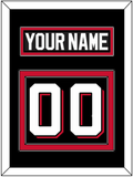 New Jersey Nameplate & Number (Back) - Alternate Black - Double Mat 2