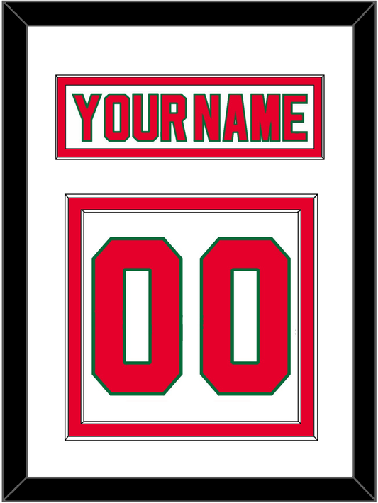 New Jersey Nameplate & Number (Back) - Home White (1982-1992) - Signature Tier 1