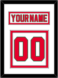 New Jersey Nameplate & Number (Back) - Home White (1982-1992) - Double Mat 1