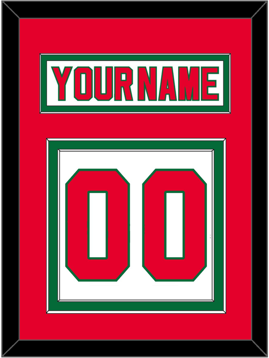 New Jersey Nameplate & Number (Back) - Home White (1982-1992) - Signature Tier 2