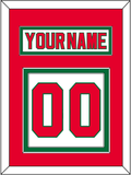 New Jersey Nameplate & Number (Back) - Home White (1982-1992) - Double Mat 2