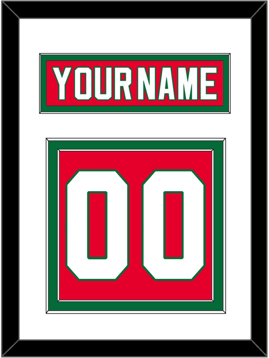 New Jersey Nameplate & Number (Back) - Road Red (1982-1992) - Signature Tier 1