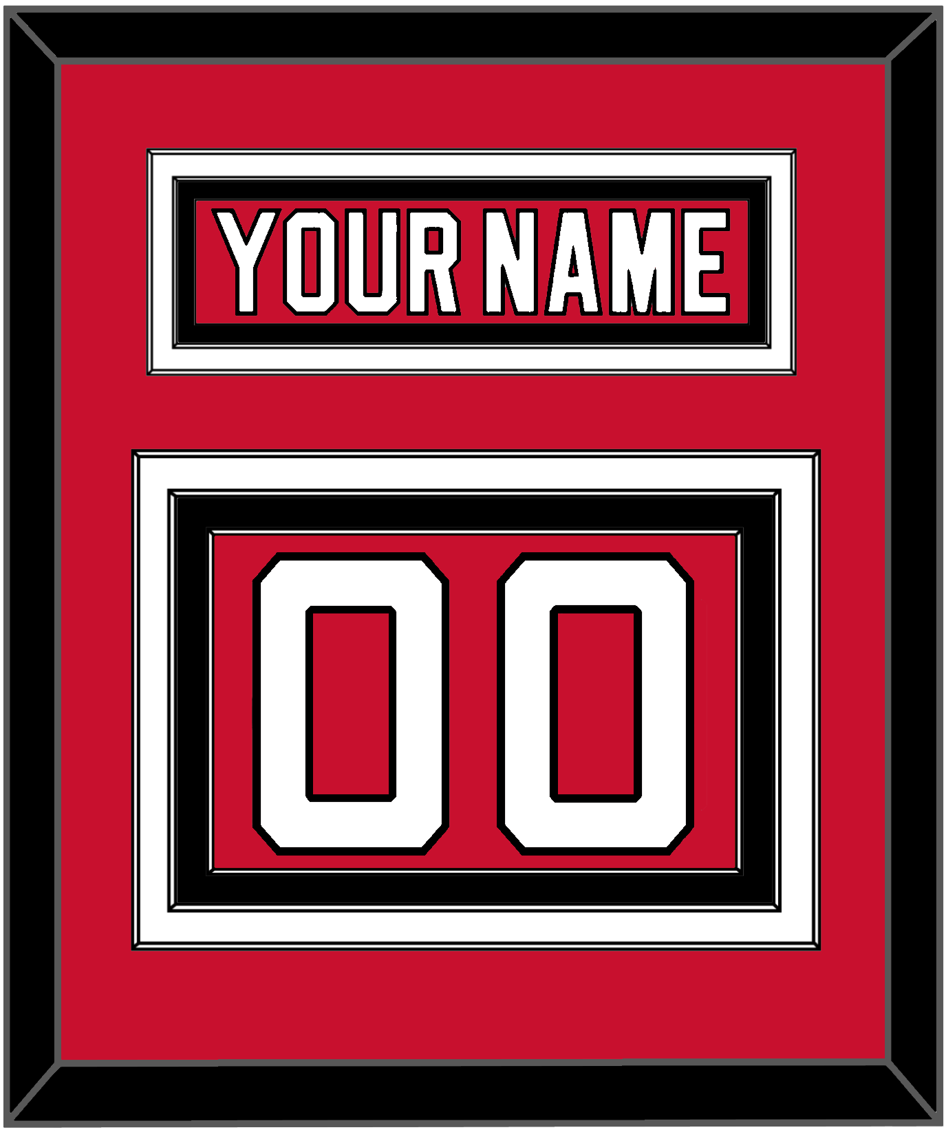 New Jersey Nameplate & Number (Back) - Home Red (2007-2017) - Premier Tier 2