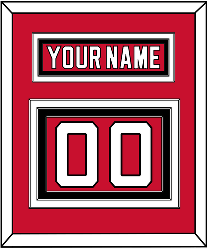 New Jersey Nameplate & Number (Back) - Home Red (2007-2017) - Premier Tier 2