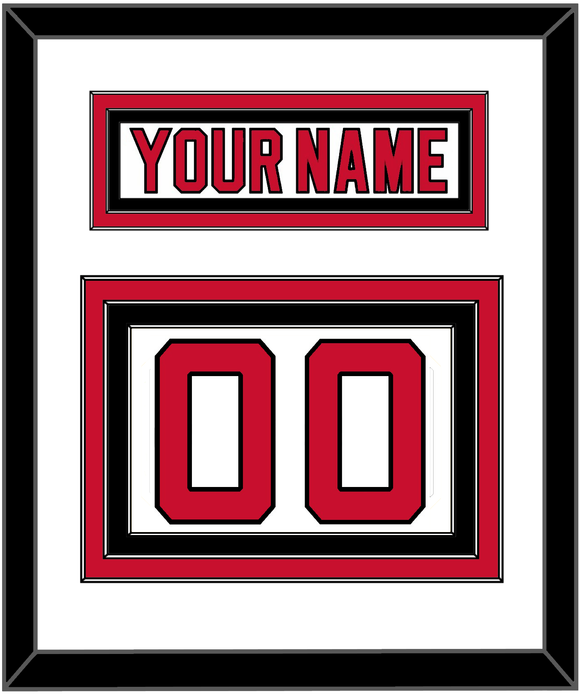 New Jersey Nameplate & Number (Back) - Home White (1992-2007) - Triple Mat 1