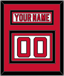 New Jersey Nameplate & Number (Back) - Road White - Triple Mat 2