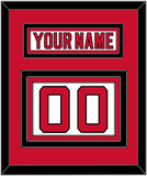 New Jersey Nameplate & Number (Back) - Road White (2007-2017) - Triple Mat 2
