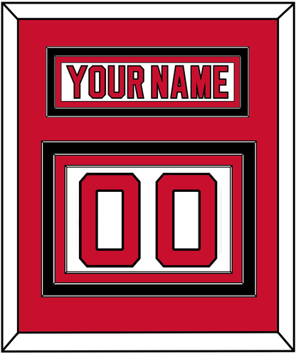 New Jersey Nameplate & Number (Back) - Road White (2007-2017) - Premier Tier 2