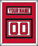 New Jersey Nameplate & Number (Back) - Road White (2007-2017) - Triple Mat 2