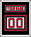 New Jersey Nameplate & Number (Back) - Home White (1992-2007) - Triple Mat 3