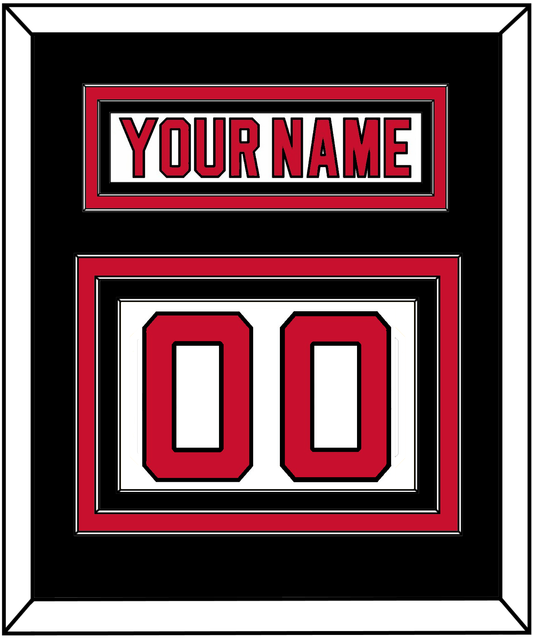 New Jersey Nameplate & Number (Back) - Road White - Premier Tier 3