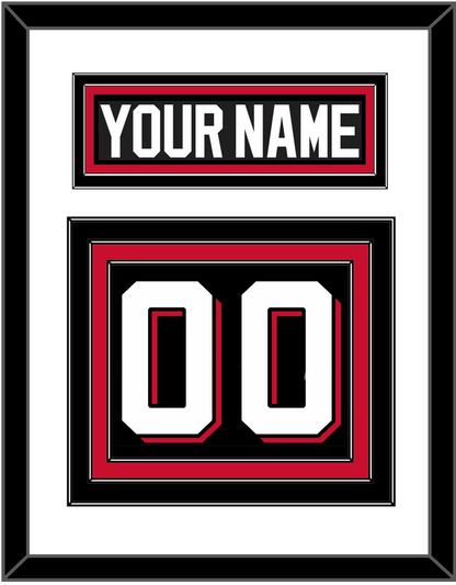 New Jersey Nameplate & Number (Back) - Alternate Black - Premier Tier 1