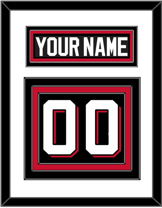 New Jersey Nameplate & Number (Back) - Alternate Black - Premier Tier 1