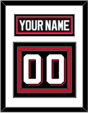 New Jersey Nameplate & Number (Back) - Alternate Black - Triple Mat 1