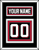 New Jersey Nameplate & Number (Back) - Alternate Black - Triple Mat 2