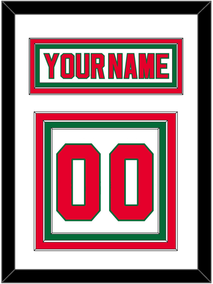 New Jersey Nameplate & Number (Back) - Home White (1982-1992) - Premier Tier 1