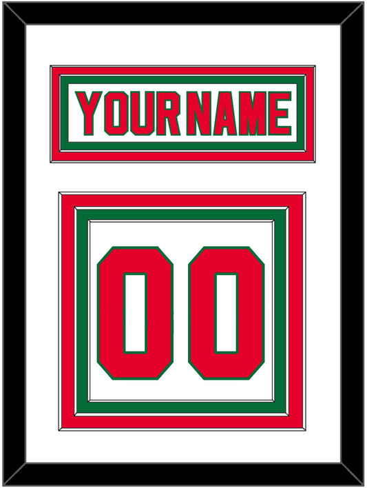 New Jersey Nameplate & Number (Back) - Home White (1982-1992) - Premier Tier 1