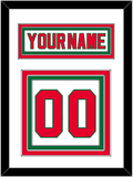 New Jersey Nameplate & Number (Back) - Home White (1982-1992) - Triple Mat 1
