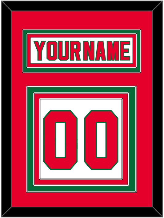 New Jersey Nameplate & Number (Back) - Home White (1982-1992) - Premier Tier 2