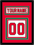 New Jersey Nameplate & Number (Back) - Home White (1982-1992) - Triple Mat 2