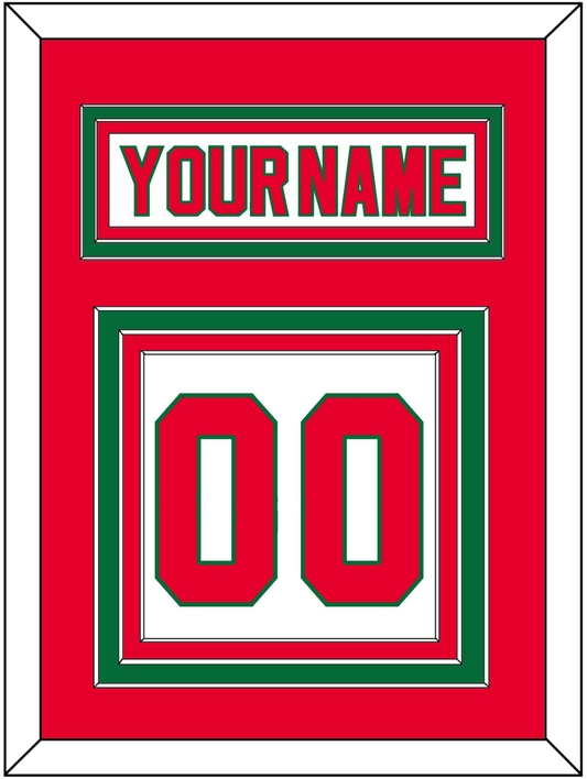 New Jersey Nameplate & Number (Back) - Home White (1982-1992) - Premier Tier 2