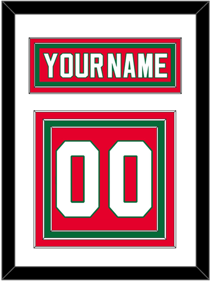 New Jersey Nameplate & Number (Back) - Road Red (1982-1992) - Premier Tier 1