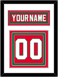 New Jersey Nameplate & Number (Back) - Road Red (1982-1992) - Triple Mat 1