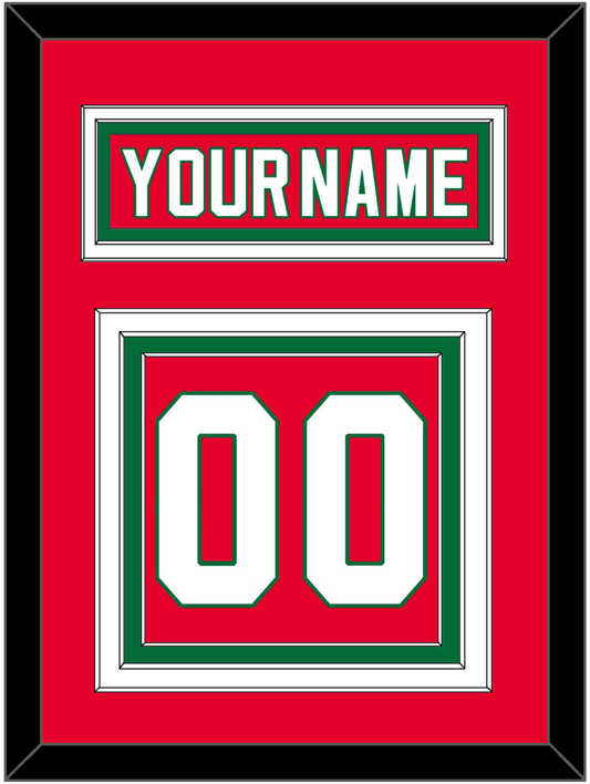New Jersey Nameplate & Number (Back) - Road Red (1982-1992) - Premier Tier 2