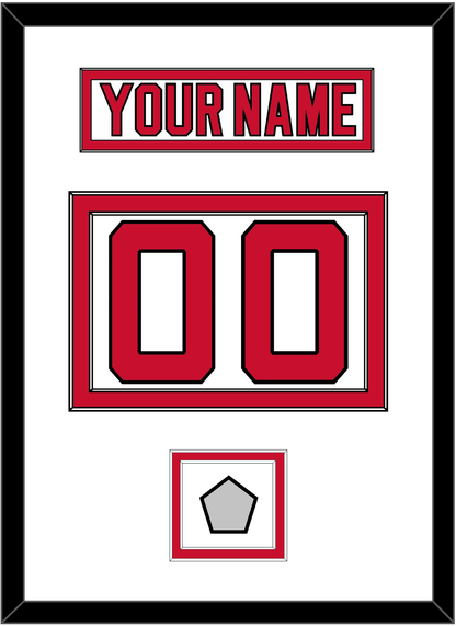 New Jersey Nameplate & Number (Back) With Stanley Cup Finals Patch - Home White (1992-2007) - Signature Tier 1