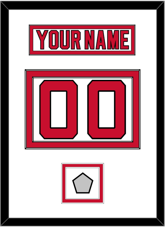 New Jersey Nameplate & Number (Back) With Stanley Cup Finals Patch - Home White (1992-2007) - Signature Tier 1