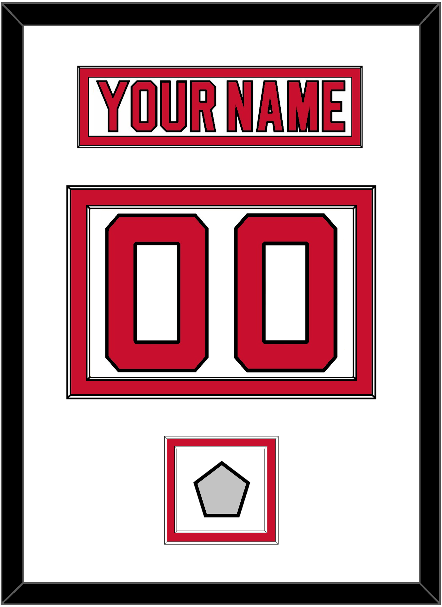 New Jersey Nameplate & Number (Back) With Stanley Cup Champions Patch - Home White (1992-2007) - Signature Tier 1
