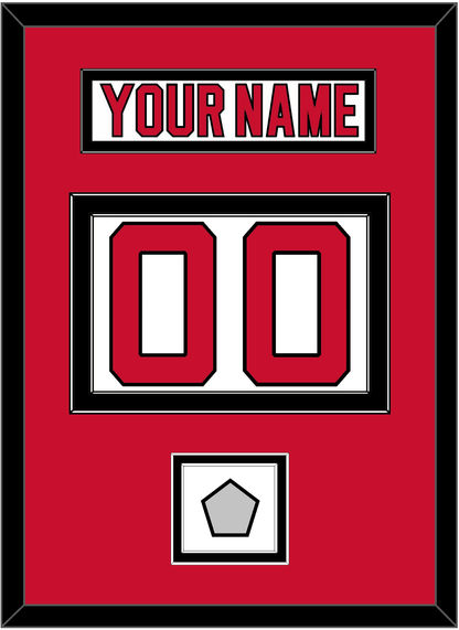 New Jersey Nameplate & Number (Back) With Stanley Cup Finals Patch - Home White (1992-2007) - Signature Tier 2