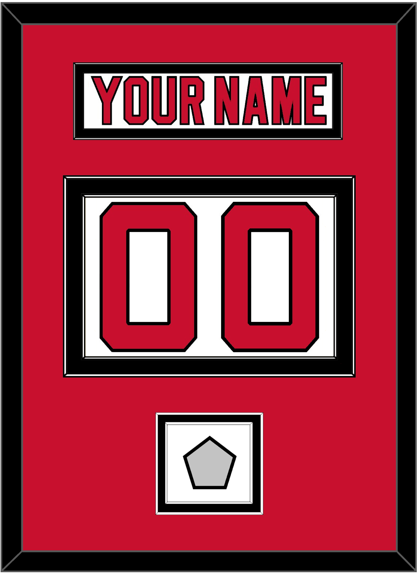 New Jersey Nameplate & Number (Back) With Stanley Cup Champions Patch - Home White (1992-2007) - Signature Tier 2