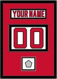 New Jersey Nameplate & Number (Back) With Stanley Cup Champions Patch - Home White (1992-2007) - Double Mat 2