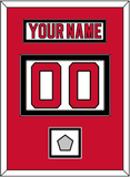 New Jersey Nameplate & Number (Back) With Stanley Cup Champions Patch - Home White (1992-2007) - Double Mat 2