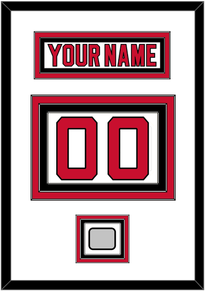 New Jersey Nameplate & Number (Back) With Stanley Cup Champions Patch - Home White (1992-2007) - Premier Tier 1