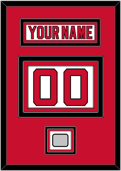 New Jersey Nameplate & Number (Back) With Stanley Cup Champions Patch - Home White (1992-2007) - Premier Tier 2