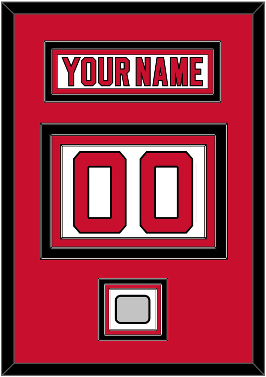 New Jersey Nameplate & Number (Back) With Stanley Cup Champions Patch - Home White (1992-2007) - Premier Tier 2