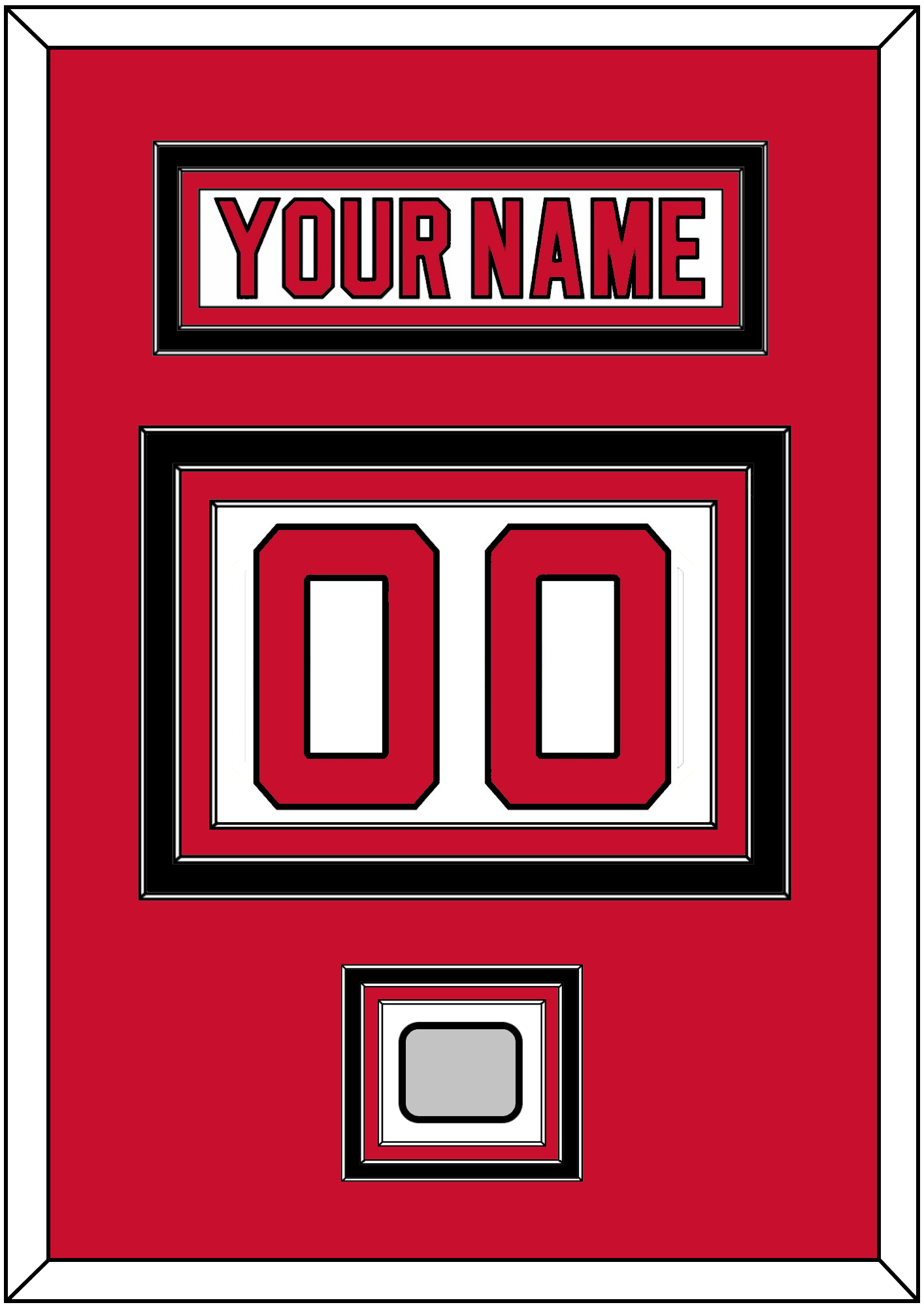 New Jersey Nameplate & Number (Back) With Stanley Cup Finals Patch - Home White (1992-2007) - Premier Tier 2