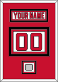 New Jersey Nameplate & Number (Back) With Stanley Cup Champions Patch - Home White (1992-2007) - Triple Mat 2